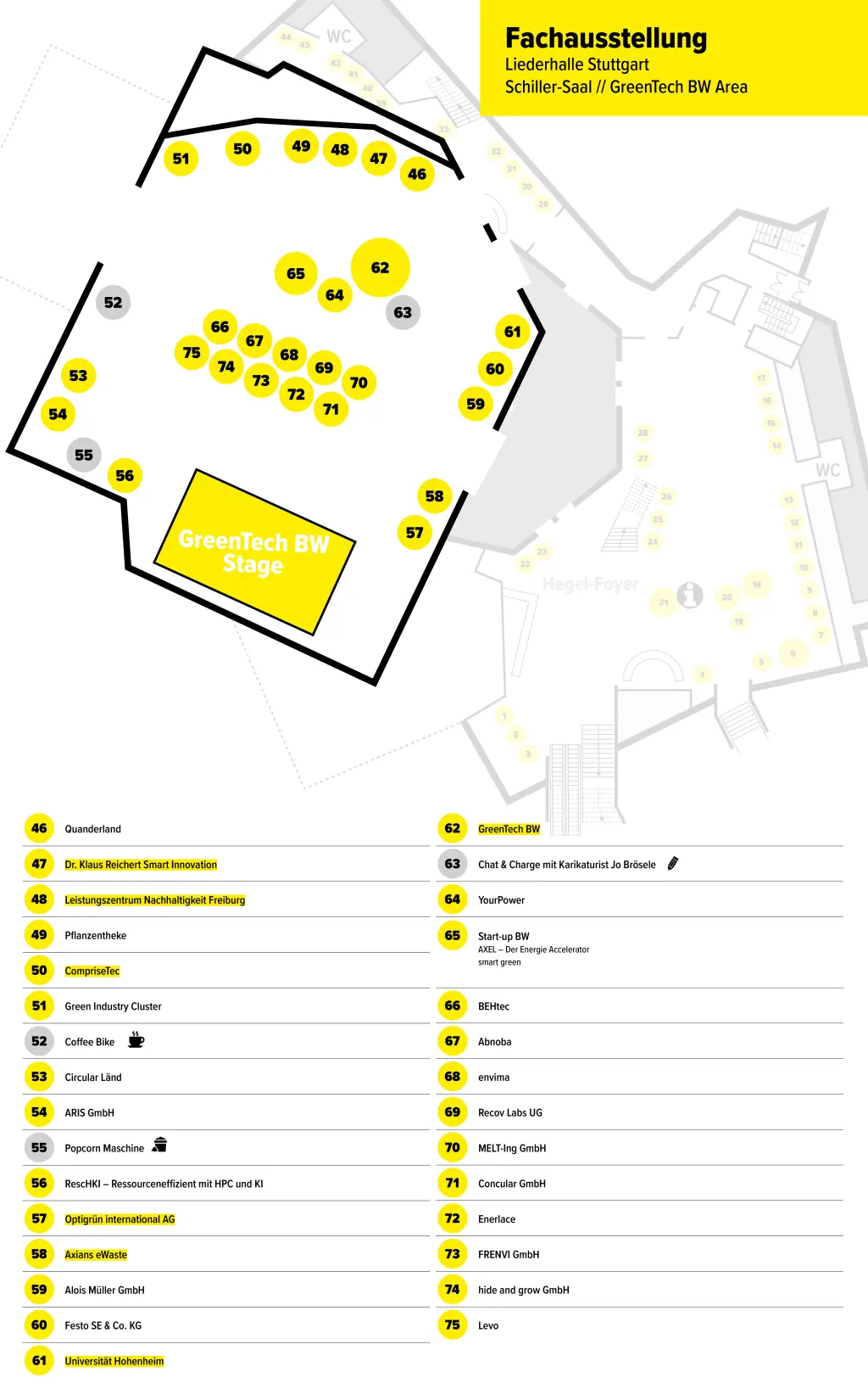 KONGRESS BW 2025 Ausstellungsplan Schillersaal