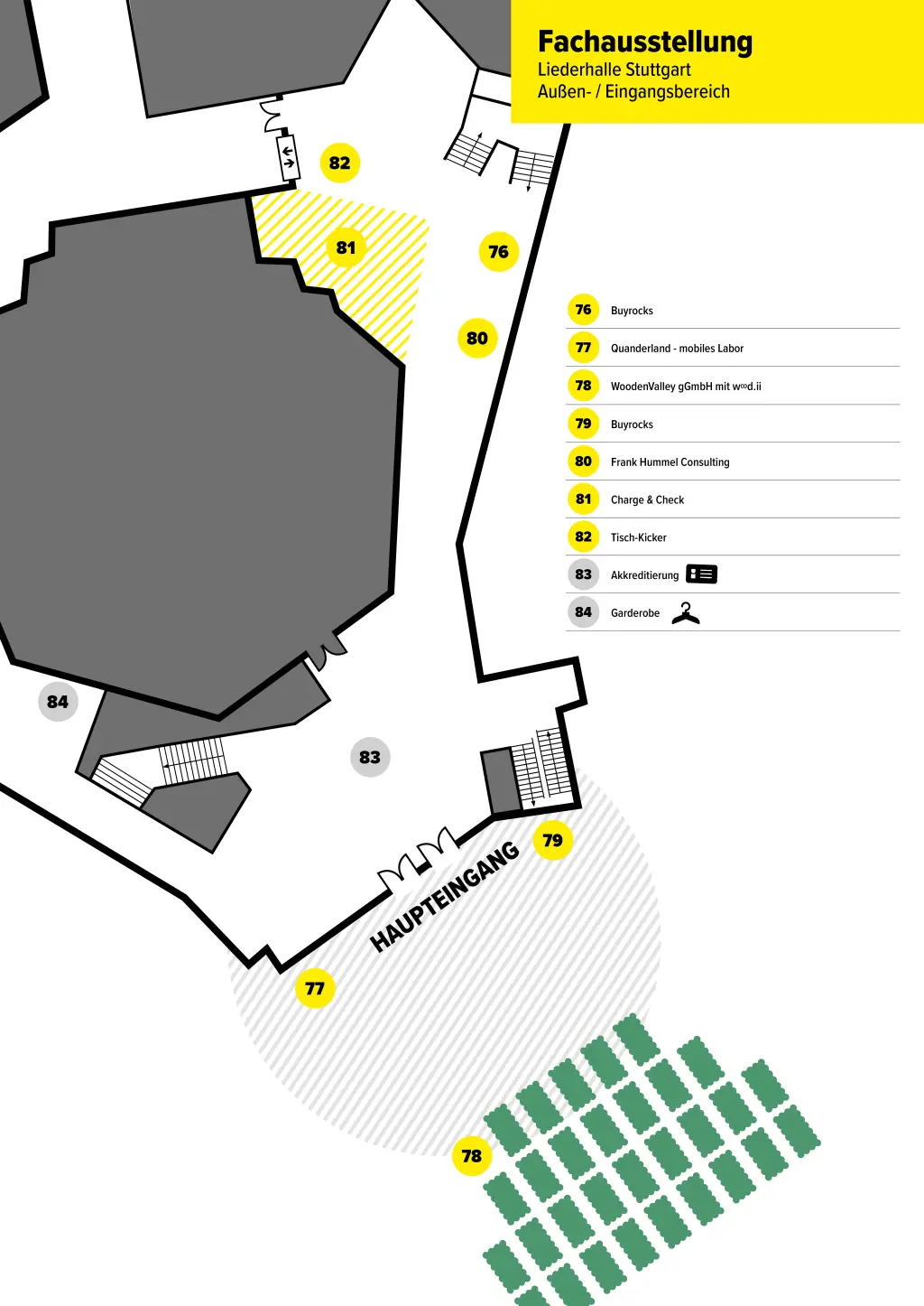 Ausstellungsplan Außen- und Eingangsbereich